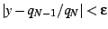 $ \left\vert y-q_{N-1}/q_{N}\right\vert<\varepsilon$