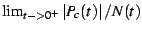 $\lim_{t->0^{+}}\left\vert P_{c}(t)\right\vert/N(t)$